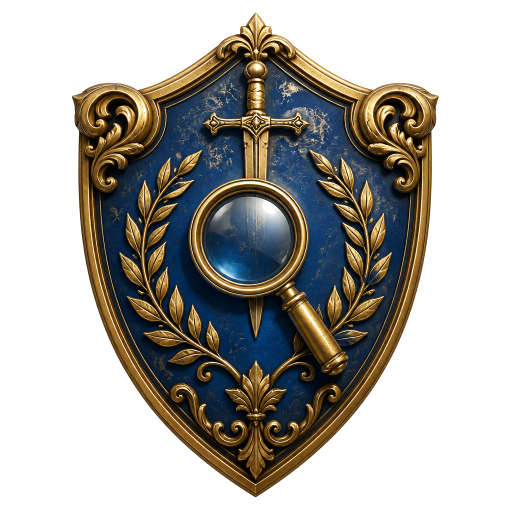 Badge Enquêteur avéré — univers Chevaliers
