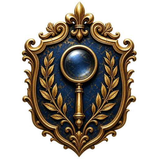 Badge Enquêteur avéré — univers 19e Siècle